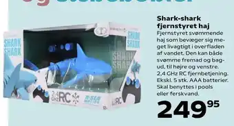 Kvickly Shark-shark fjernstyret haj tilbud