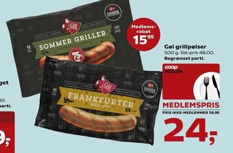 Kvickly Gøl grillpølser tilbud