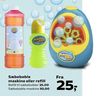 Sæbeboble maskine eller refill