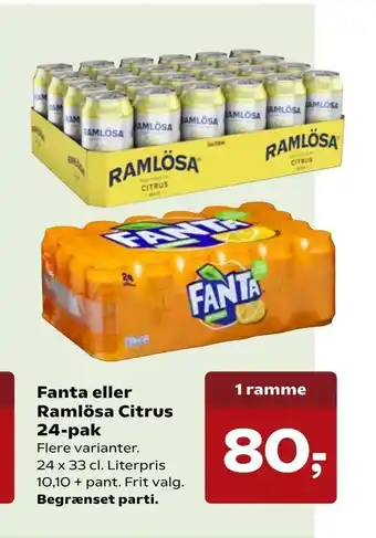 Kvickly Fanta eller Ramlösa Citrus tilbud