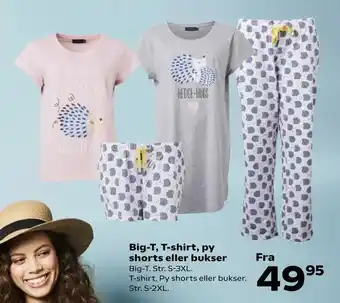 Kvickly Big-T, T-shirt, py shorts eller bukser tilbud