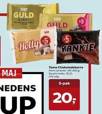 Kvickly Toms Chokoladebarre tilbud