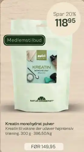 Kreatin monohydrat pulver