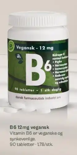 Helsam B6 12 mg Vegansk tilbud