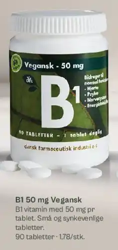 Helsam B1 50 mg Vegansk tilbud