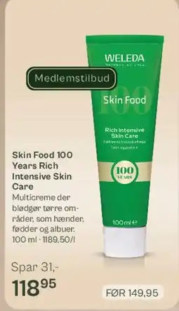 Helsam Skin Food 100 Years Rich Intensive Skin Care tilbud