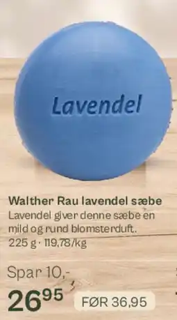 Helsam Walther Rau lavendel sæbe tilbud