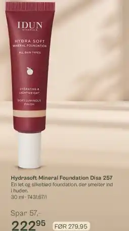 Helsam Hydrasoft Mineral Foundation Disa 257 tilbud