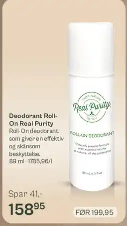Helsam Deodorant Roll-On Real Purity tilbud