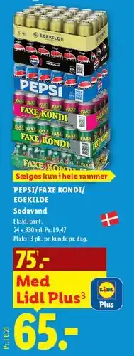 Lidl Pepsi / Faxe Kondi / Egekilde - sodavand tilbud