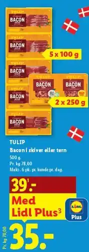Lidl TULIP Bacon tilbud