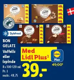 Lidl Bon Gelati vaffelis eller ispinde tilbud