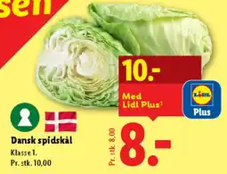 Lidl Dansk spidskål tilbud
