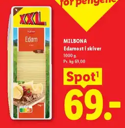 Lidl Edam ost i skiver tilbud