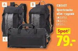 Lidl CRIVIT Sportstaske / rygsæk tilbud