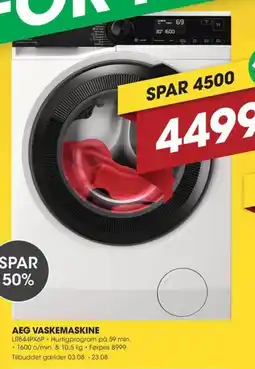 Punkt1 Aeg vaskemaskine tilbud