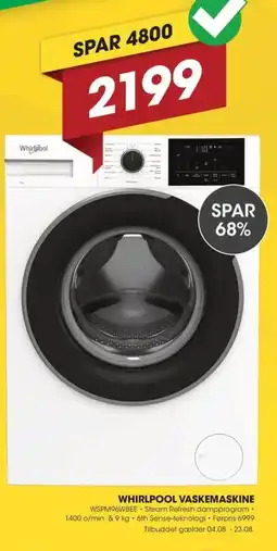 Punkt1 Whirlpool vaskemaskine tilbud