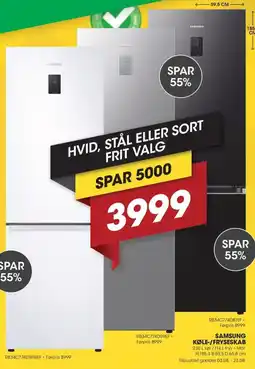 Punkt1 SAMSUNG KØLE-/FRYSESKAB tilbud