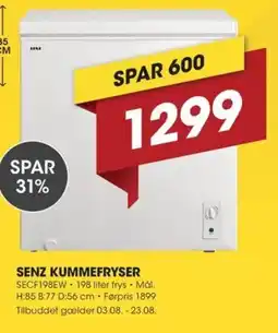 Punkt1 Senz kummefryser tilbud