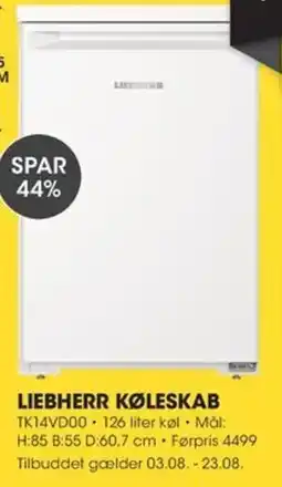 Punkt1 Liebherr køleskab tilbud