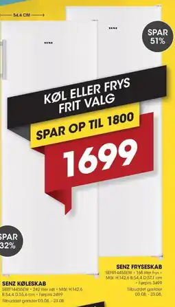 Punkt1 Senz køleskab tilbud