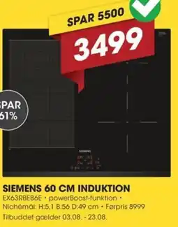 Punkt1 Siemens 60 cm induktion tilbud