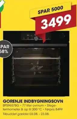 Punkt1 Gorenje indbygningsovn tilbud
