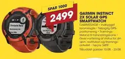 Punkt1 Garmin instinct 2x solar gps smartwatch tilbud