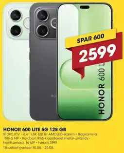 Punkt1 Honor 600 lite 5g 128 gb tilbud