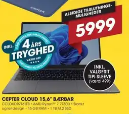 Punkt1 Cepter cloud 15,6" bærbar tilbud