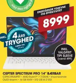 Punkt1 Cepter spectrum pro 14" bærbar tilbud