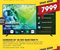 Punkt1 Samsung 65" 4k neo qled tizen tv tilbud