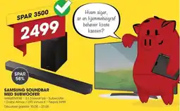 Punkt1 Samsung soundbar med subwoofer tilbud