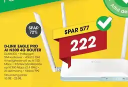 Punkt1 D-link eagle pro ai n300 4g router tilbud