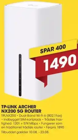 Punkt1 Tp-link archer nx200 5g router tilbud
