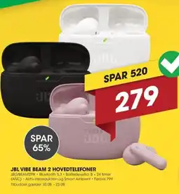Punkt1 Jbl vibe beam 2 hovedtelefoner tilbud