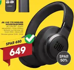 Punkt1 Jbl live 770 wireless hovedtelefoner tilbud
