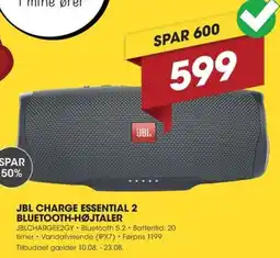 Punkt1 Jbl charge essential 2 bluetooth-højtaler tilbud