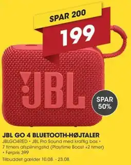 Punkt1 Jbl go 4 bluetooth-højtaler tilbud
