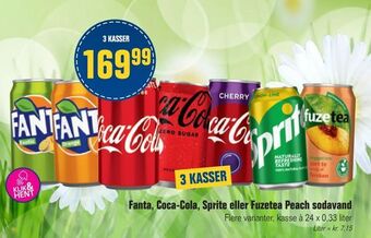 Fanta, Coca-Cola, Sprite eller Fuzetea Peach sodavand