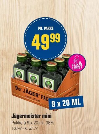 Otto Duborg Jägermeister mini tilbud
