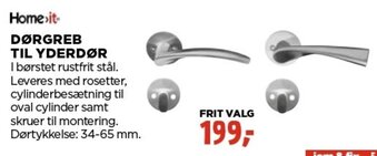 jem & fix Home It Dørgreb Til Yderdør Dørtykkelse:34-65 mm tilbud