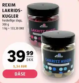 Scandinavian Park REXIM LAKRIDSKUGLER tilbud