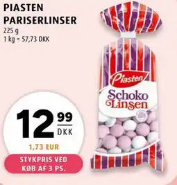 Scandinavian Park PIASTEN PARISERLINSER tilbud