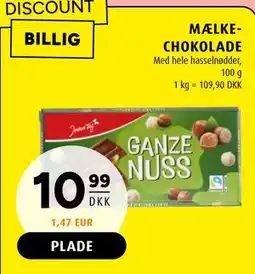 Scandinavian Park MÆLKE-CHOKOLADE tilbud