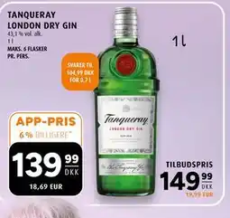 Scandinavian Park TANQUERAY LONDON DRY GIN tilbud