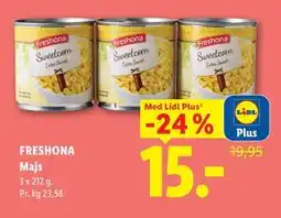 Lidl FRESHONA Majs, App-pris tilbud
