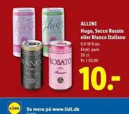 Lidl ALLINI Hugo, Secco Rosato eller Bianco Italiano tilbud