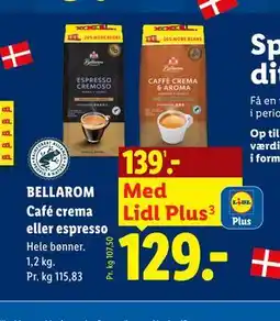 Lidl BELLAROM Café crema eller espresso tilbud