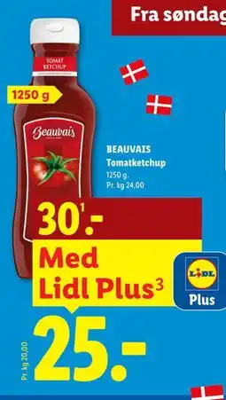 Lidl BEAUVAIS Tomatketchup tilbud
